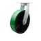 Service Caster 12'' Extra Heavy Duty Green Poly on Cast Iron Wheel Swivel Top Plate Caster CRAN-SCC-KP92S1230-PUR-GB - alternate 1